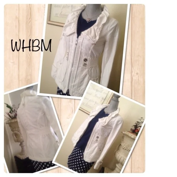 - New - WHBM white jacket 🪴price is firm🪴 - Picture 2 of 5